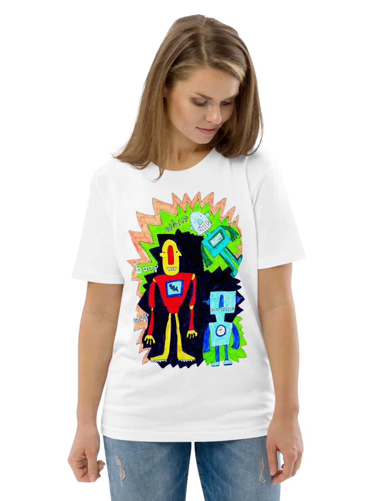 Whimsical Robot Trio Unisex T-Shirt product image (26)
