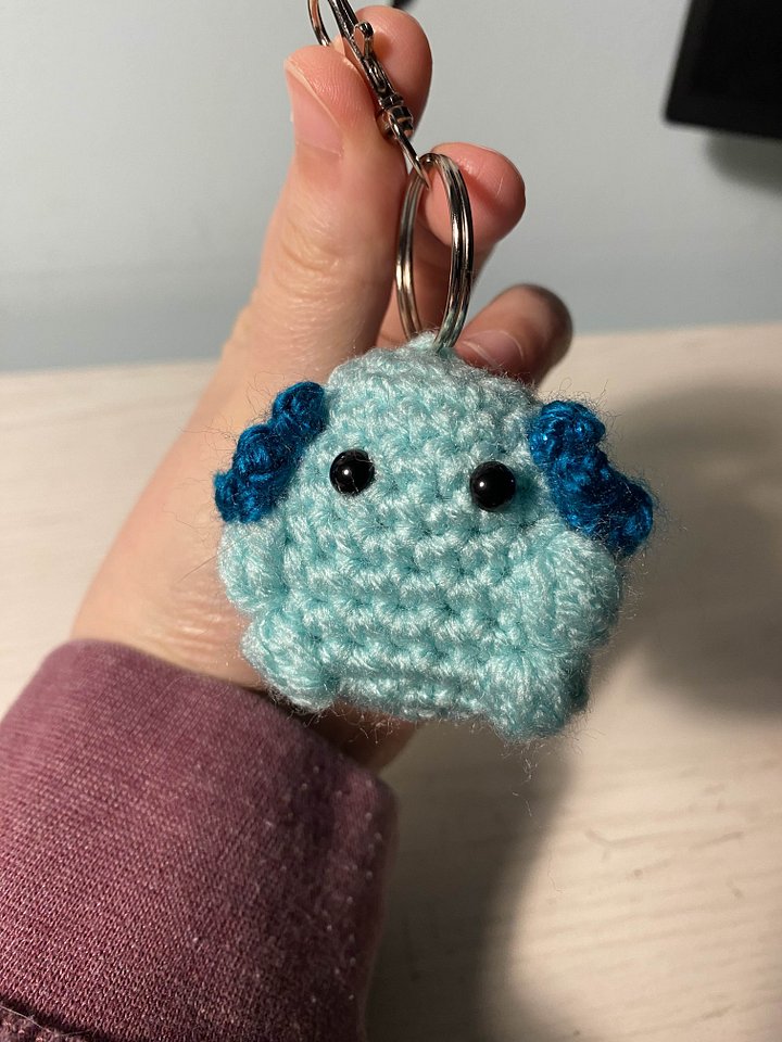 Blue Axolotl Keychain product image (1)