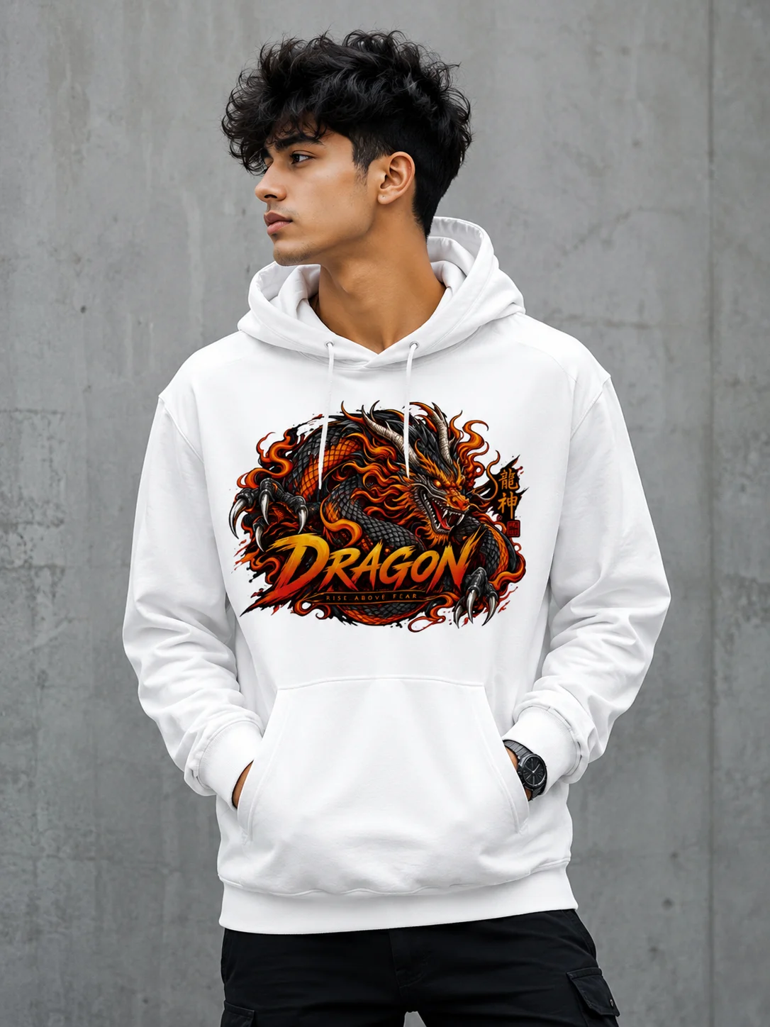 Dragon Rise Above Fear Hoodie product image (25)