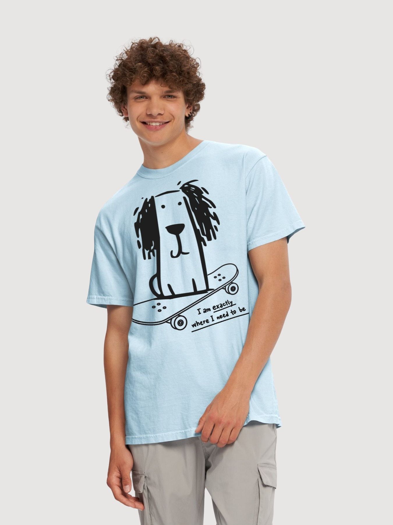 Exactly Where I Need to Be Dog Skateboard Tee product image (1)