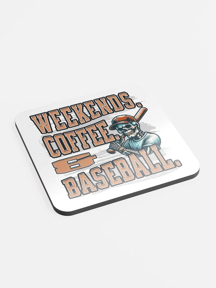 Weekends Coffee And Baseball Skeleton Coaster Set product image (2)