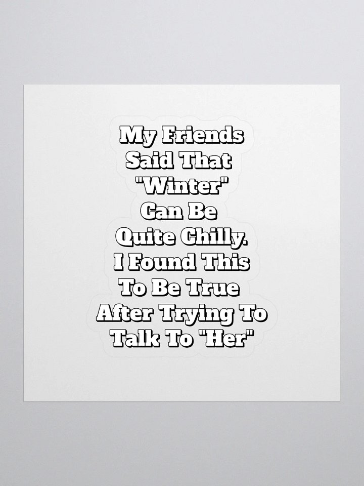 My Friends Said That Winter Can Be Chilly Funny Sticker product image (1)