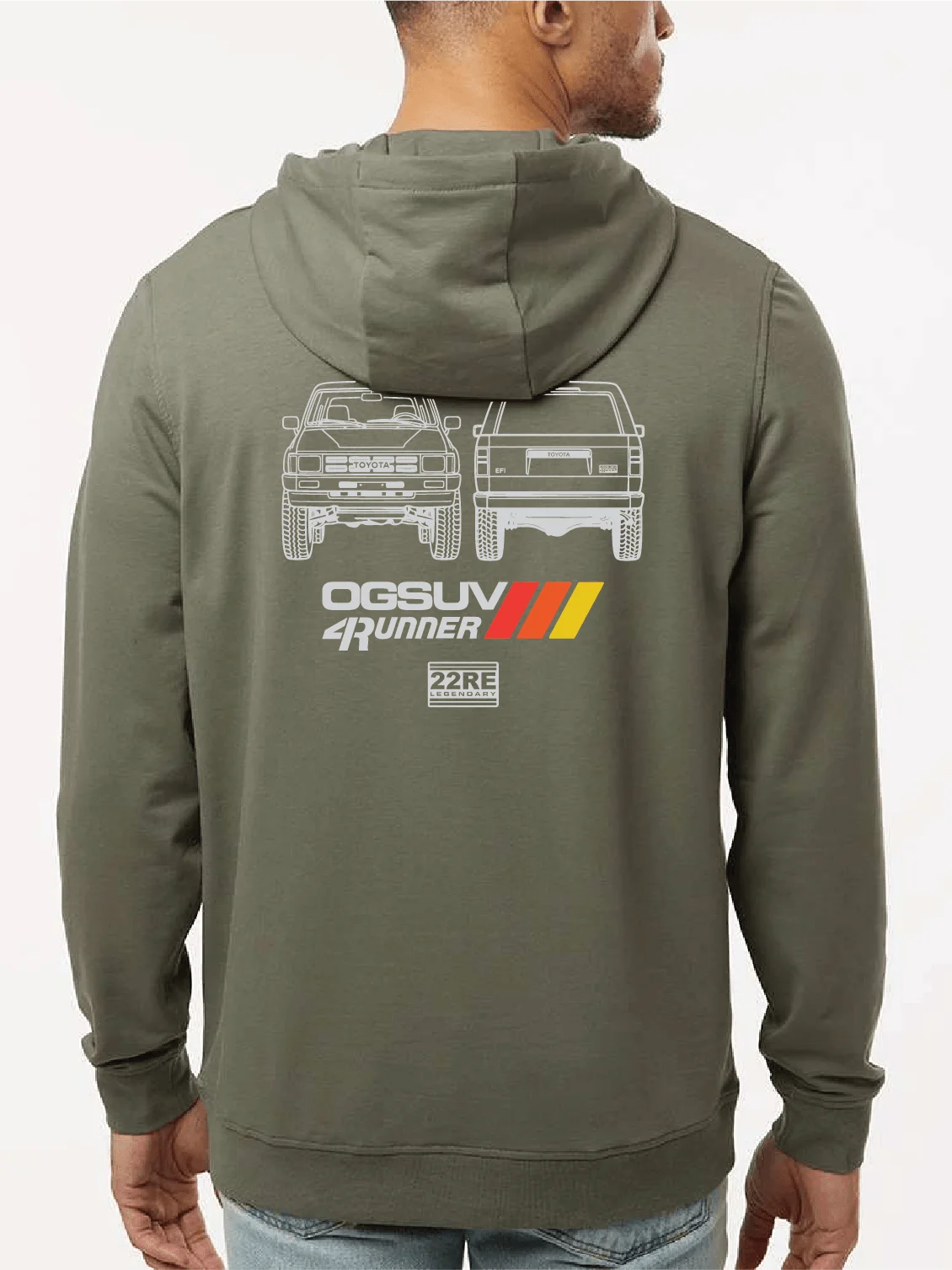 SidexSide Unisex Premium Hoodie - Olive/White product image (1)