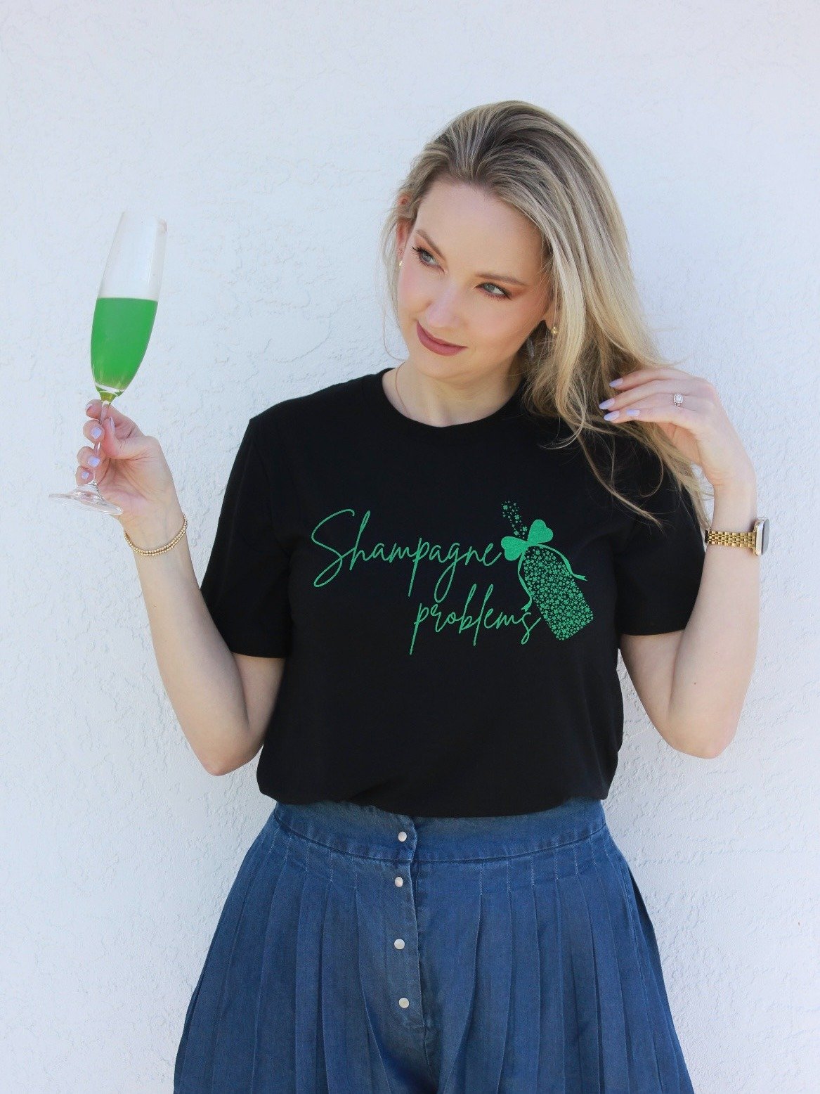 Shampagne Problems Black T-Shirt product image (1)