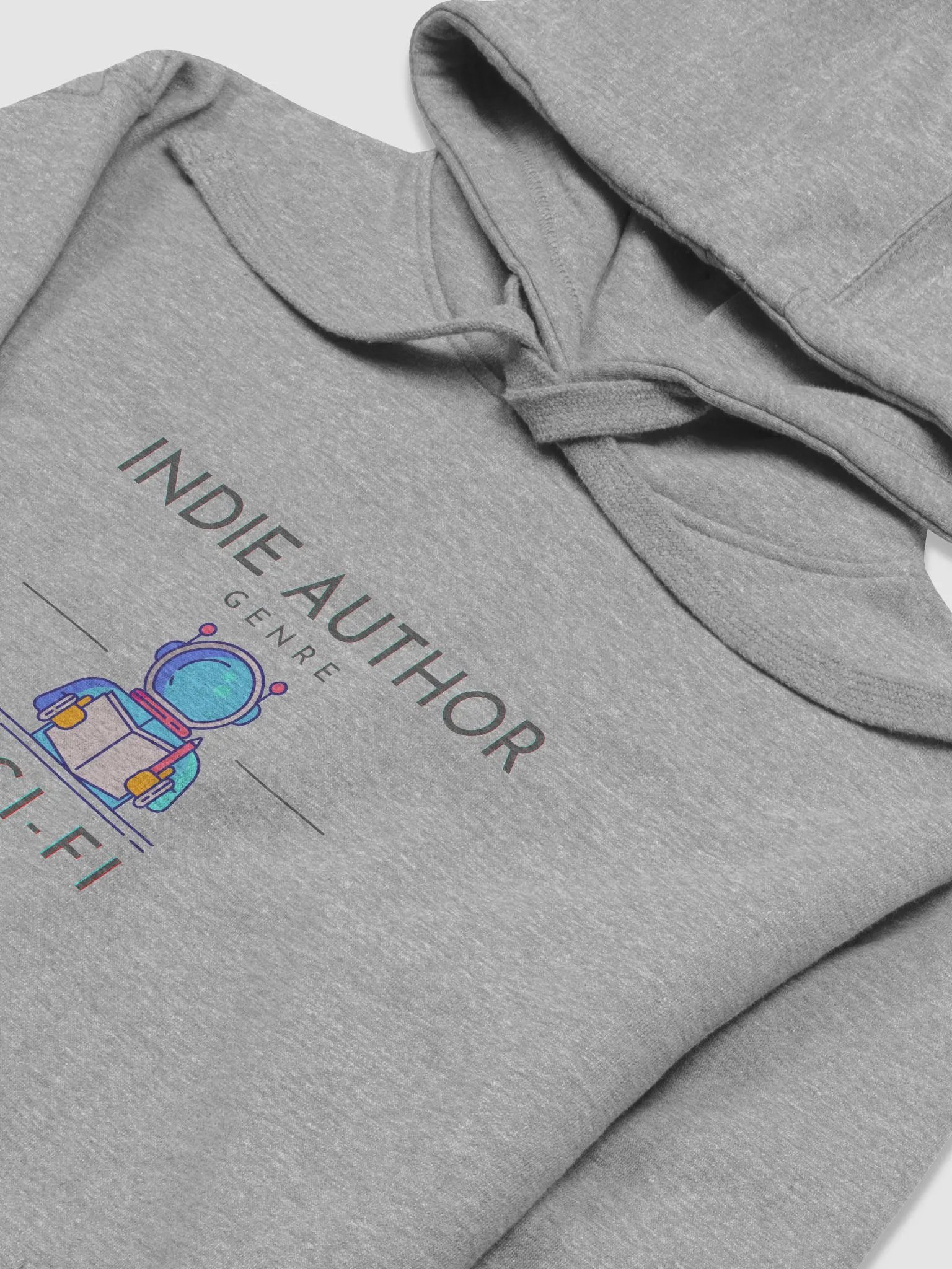 Indie Author Genre Sci-Fi Grey Unisex Hoodie product image (3)