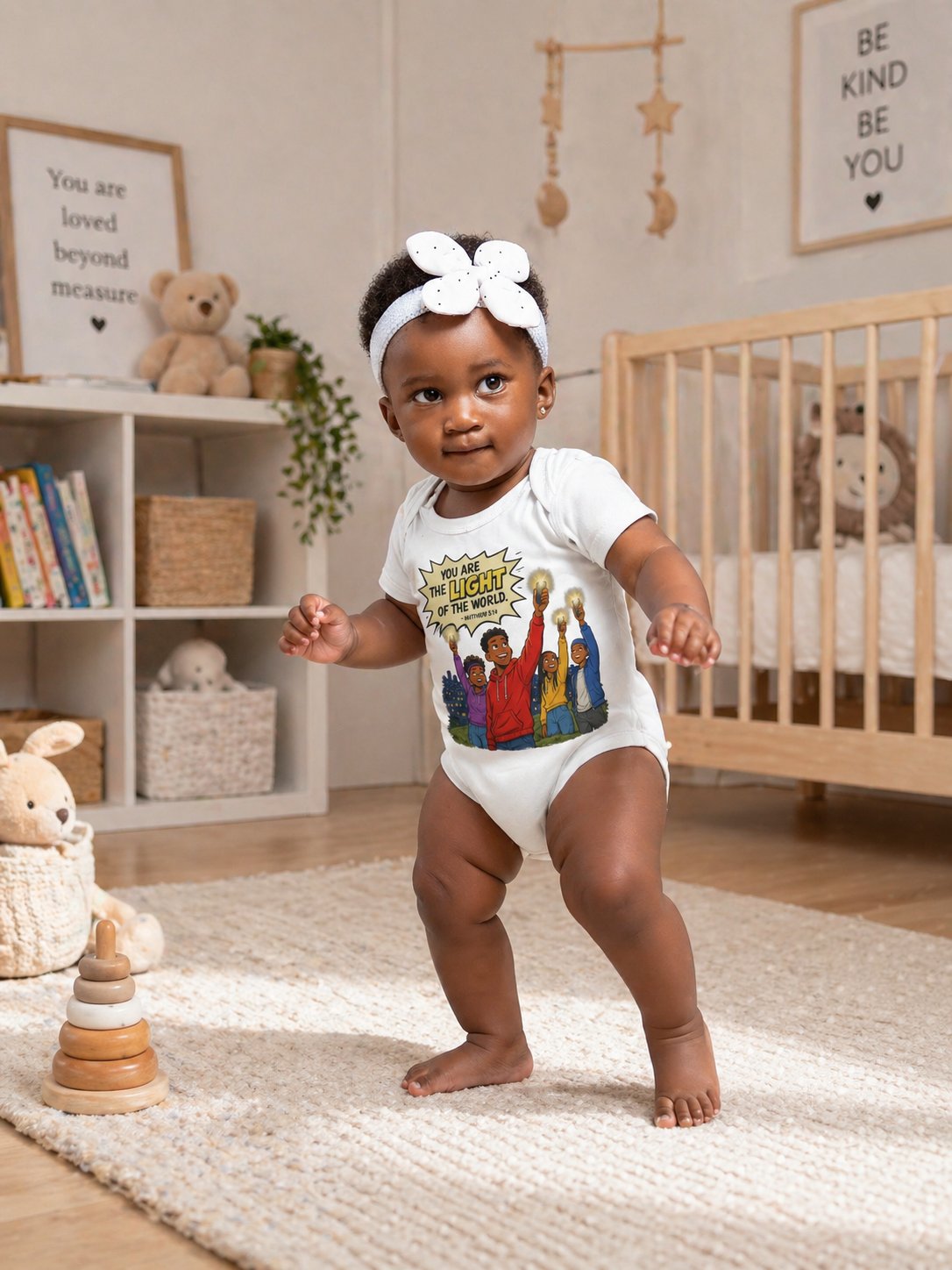 Light of the World Short Sleeve Baby Onesie product image (1)