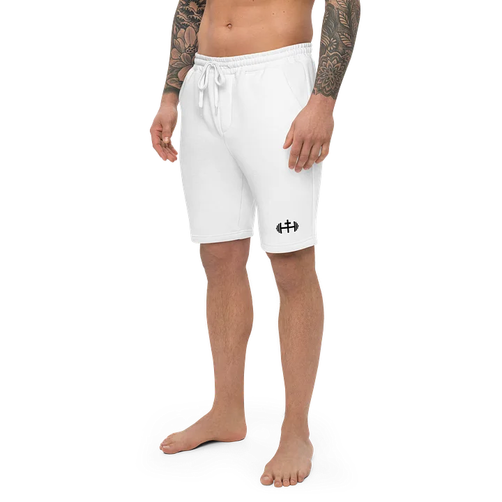 His House Mens Fleece Shorts - White product image (2)