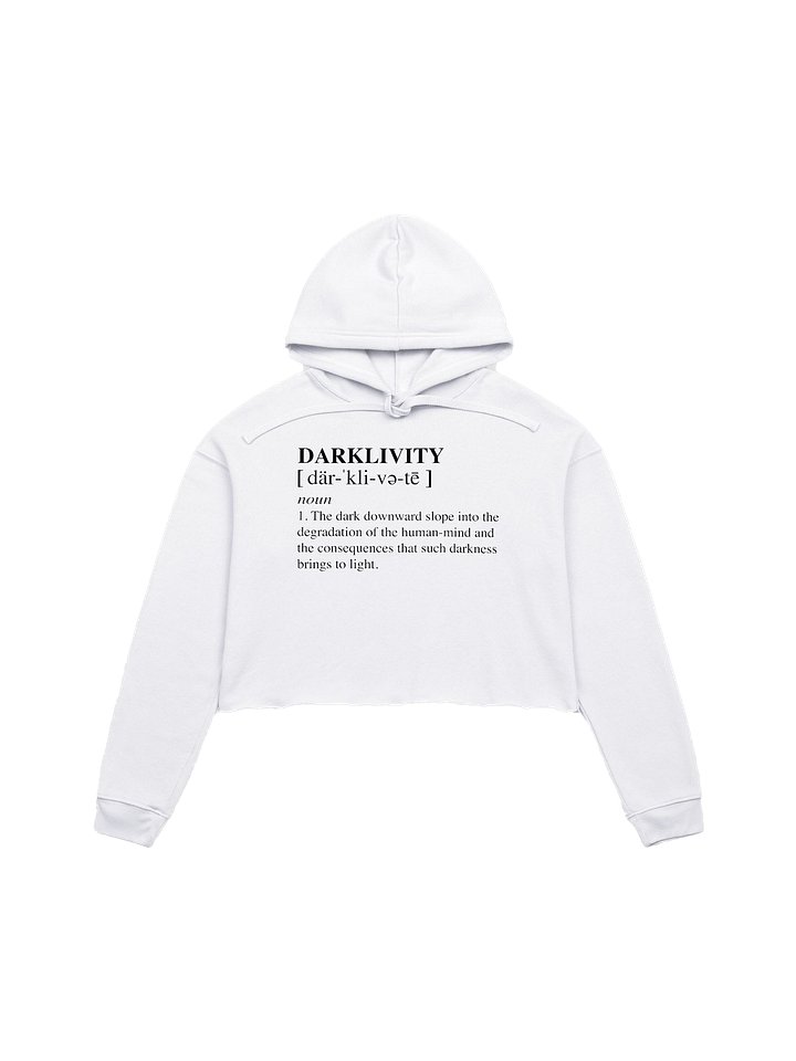 DARKLIVITY Definition Crop Hoodie | White product image (1)