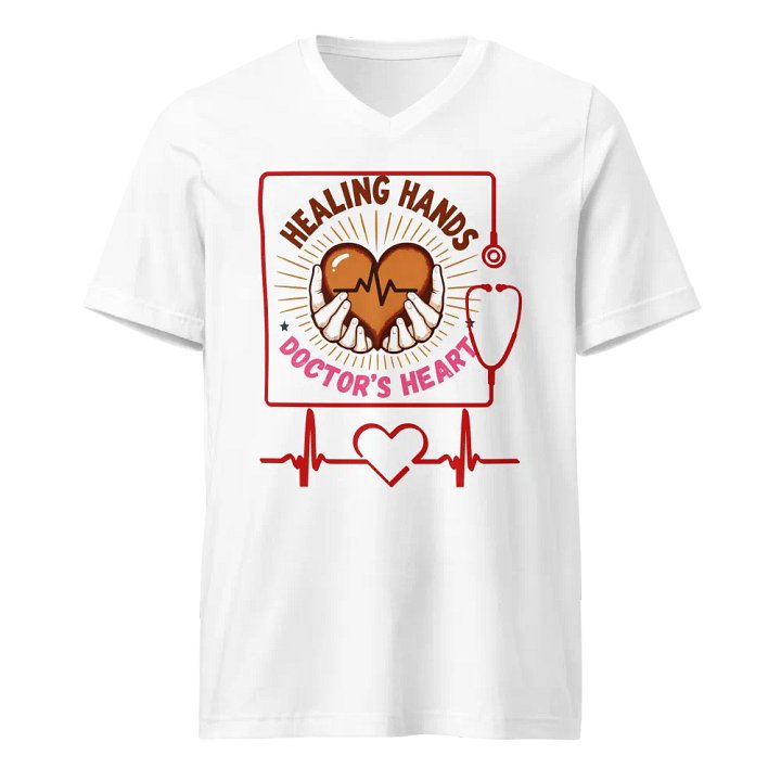 Healing Hands Doctor's Heart V-Neck Tee product image (5)