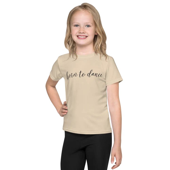 Kids T-Shirt | Born to Dance | Tan with Black Text product image (1)