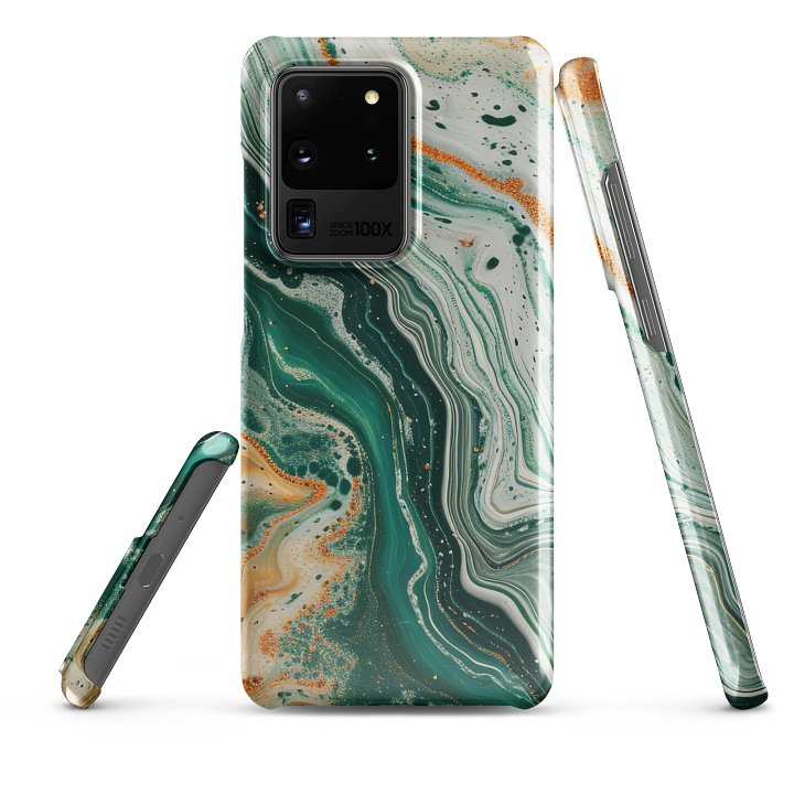 Green Swirl Snap Case Samsung® 20 Plus, 20FE, 20 Ultra, 20, 21 FE, 21, 21 Plus, 21 Ultra, 22, 22 Plus, 22 Ultra, 23, 23 Ultra, 23 Plus, 24 Plus, 24, 24 Ultra, 25 Plus, 25 Ultra, 25 Cases. product image (2)