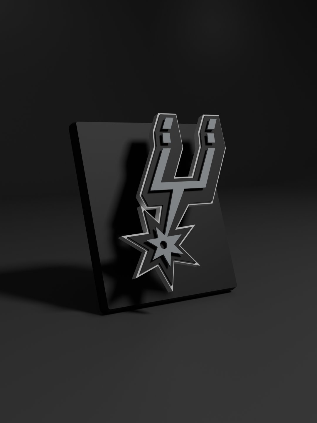 San Antonio Spurs 3D Printed Floating Logo Sign (Digital File Only) product image (1)