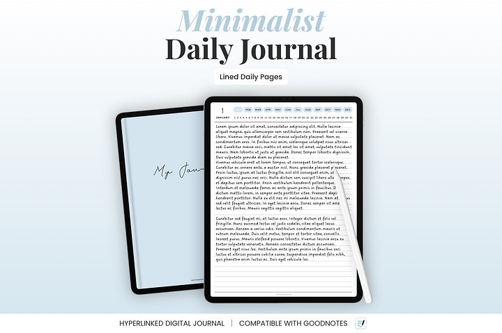 Digital Lined Journal - Blue product image (1)