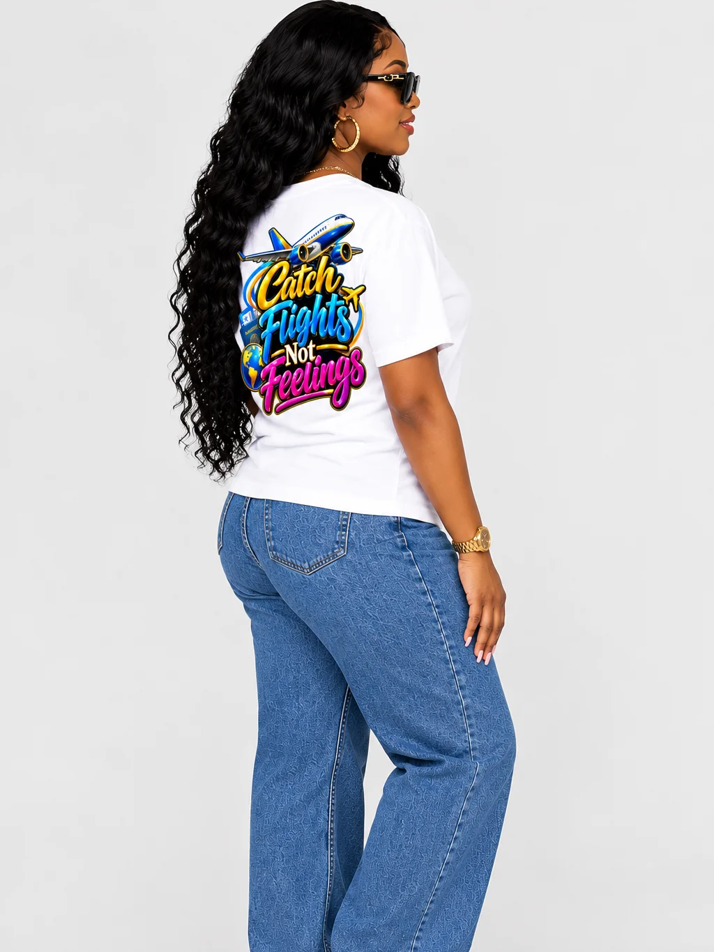 Catch Flights Not Feelings Travel Tee product image (10)