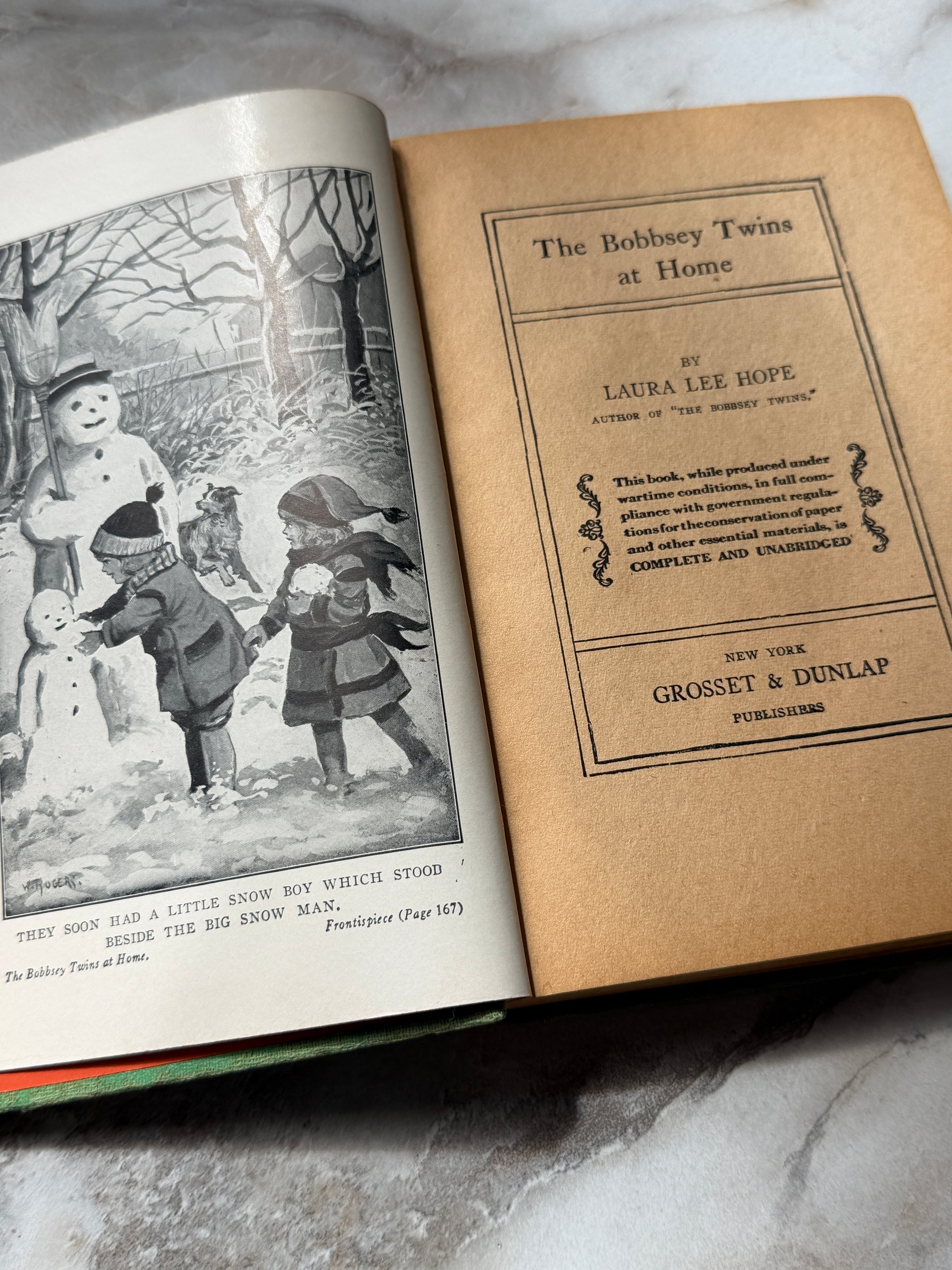 1944 | The Bobbsey Twins at Home | Laura Lee Hope | Vintage Wartime Hardcover product image (3)