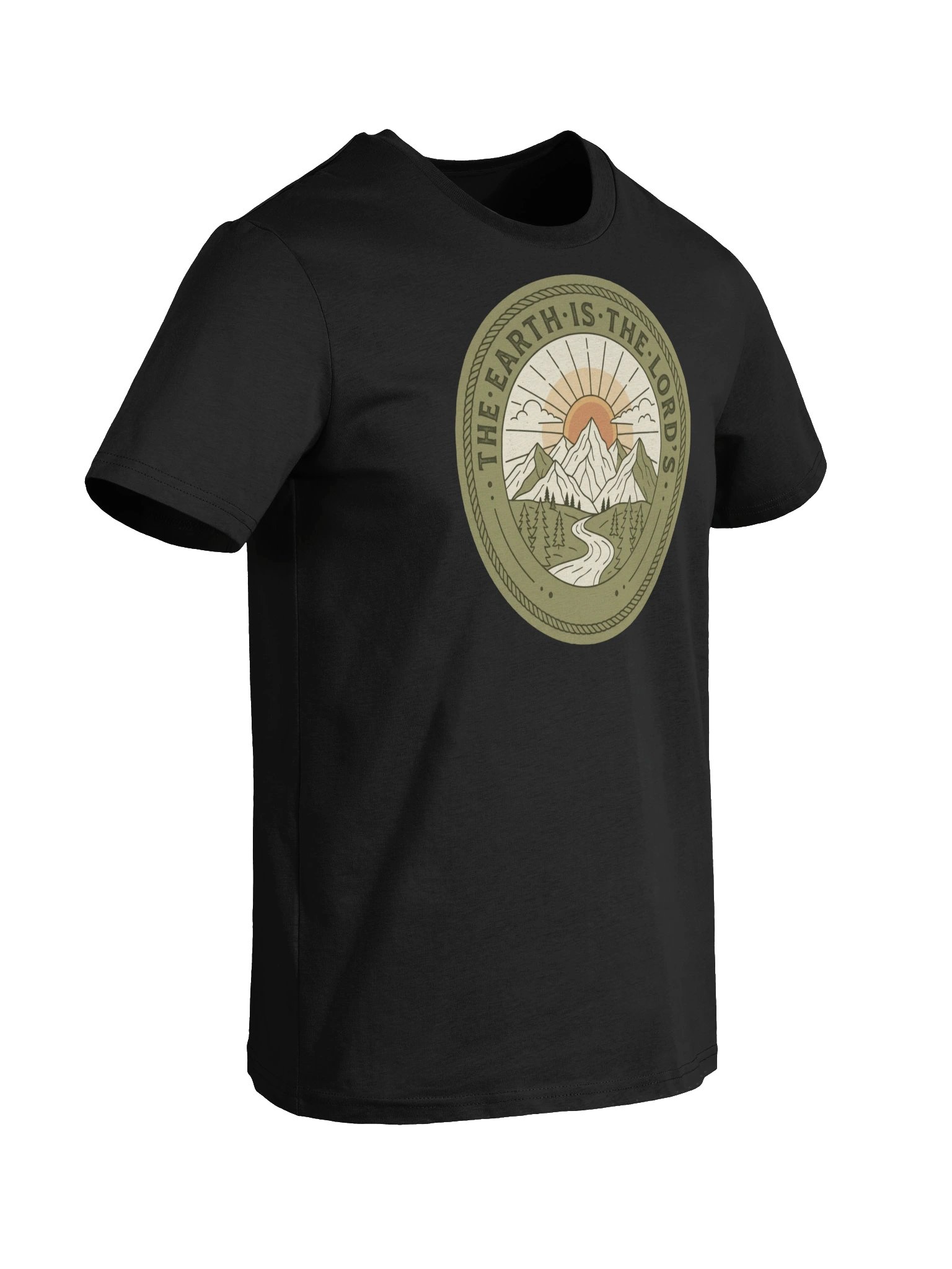 The Earth is the Lord’s T-Shirt – Psalm 24:1 Christian Nature Tee product image (5)