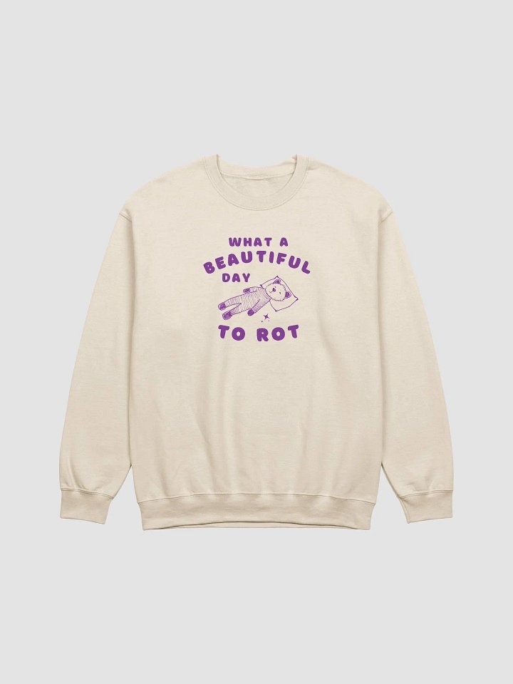 What a beautiful day to rot Crewneck product image (1)