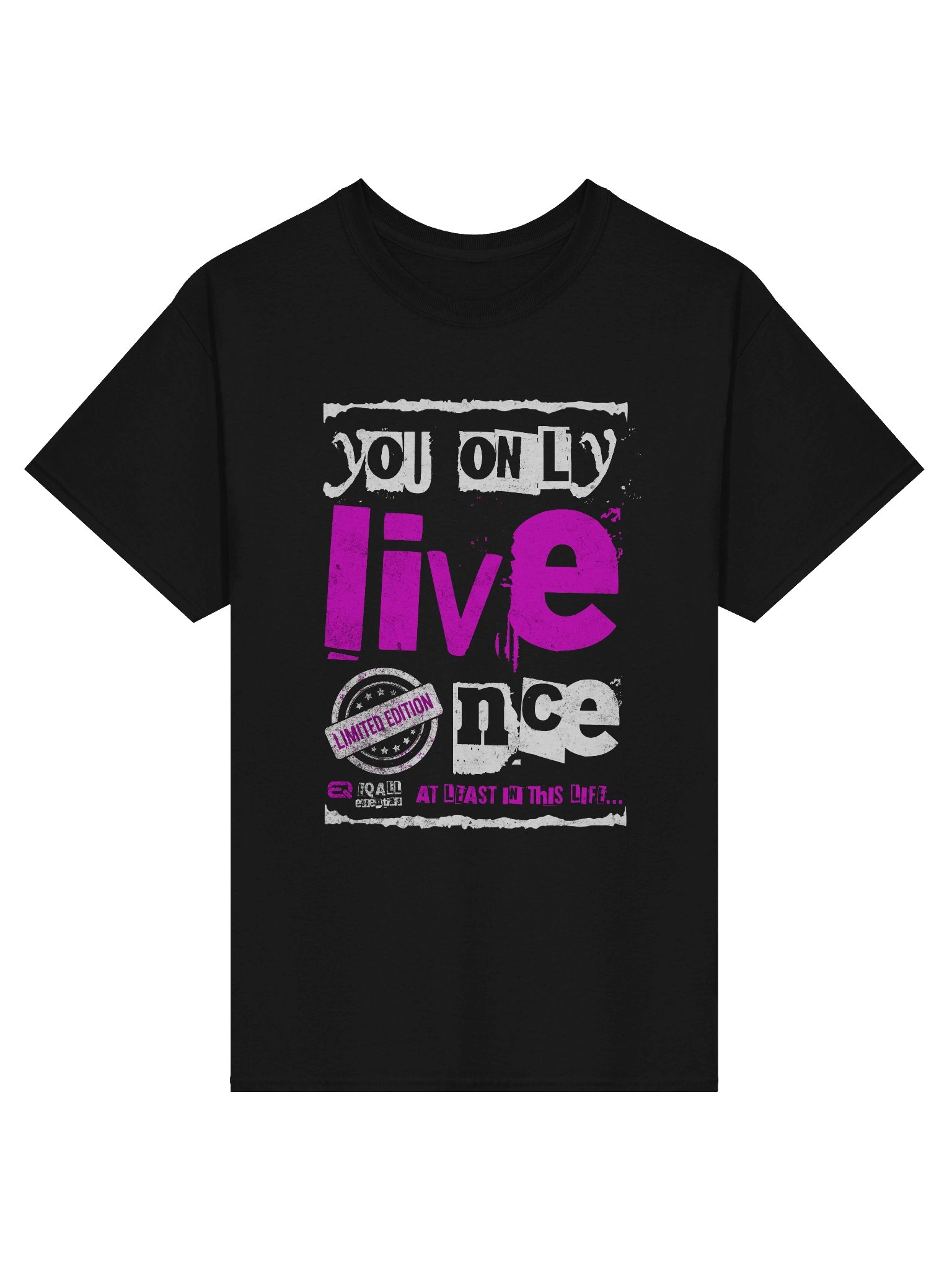 You Only Live Once! Cotton Unisex Gildan R3CVR.i by EQALL® Essentials_Cyclamen product image (3)