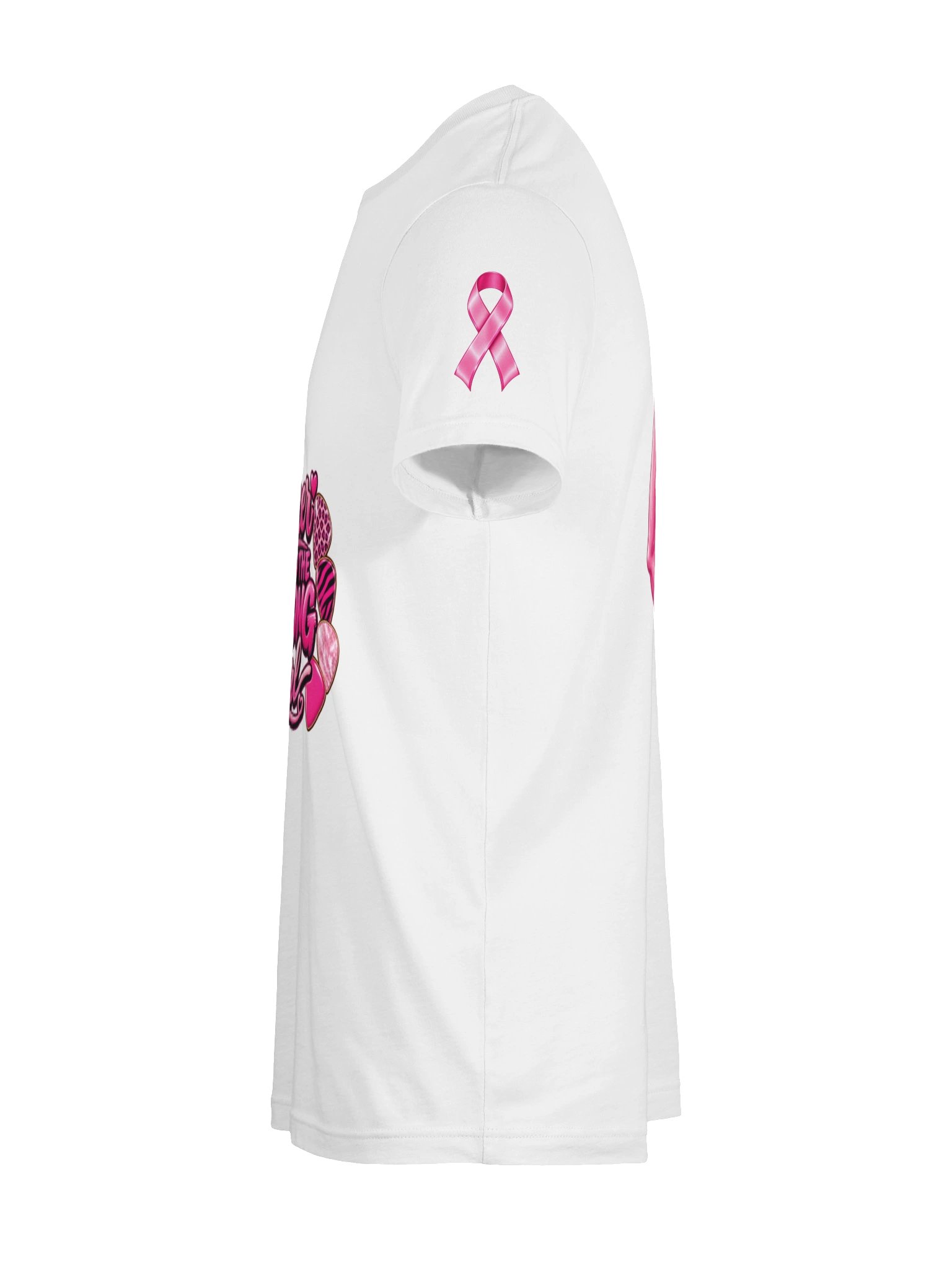 Cancer Picked the Wrong Girl Pink Heart Tee product image (93)