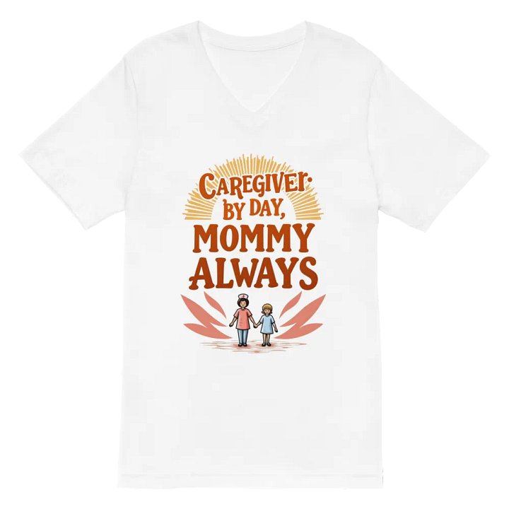 Caregiver By Day, Mommy Always V-Neck Tee product image (6)