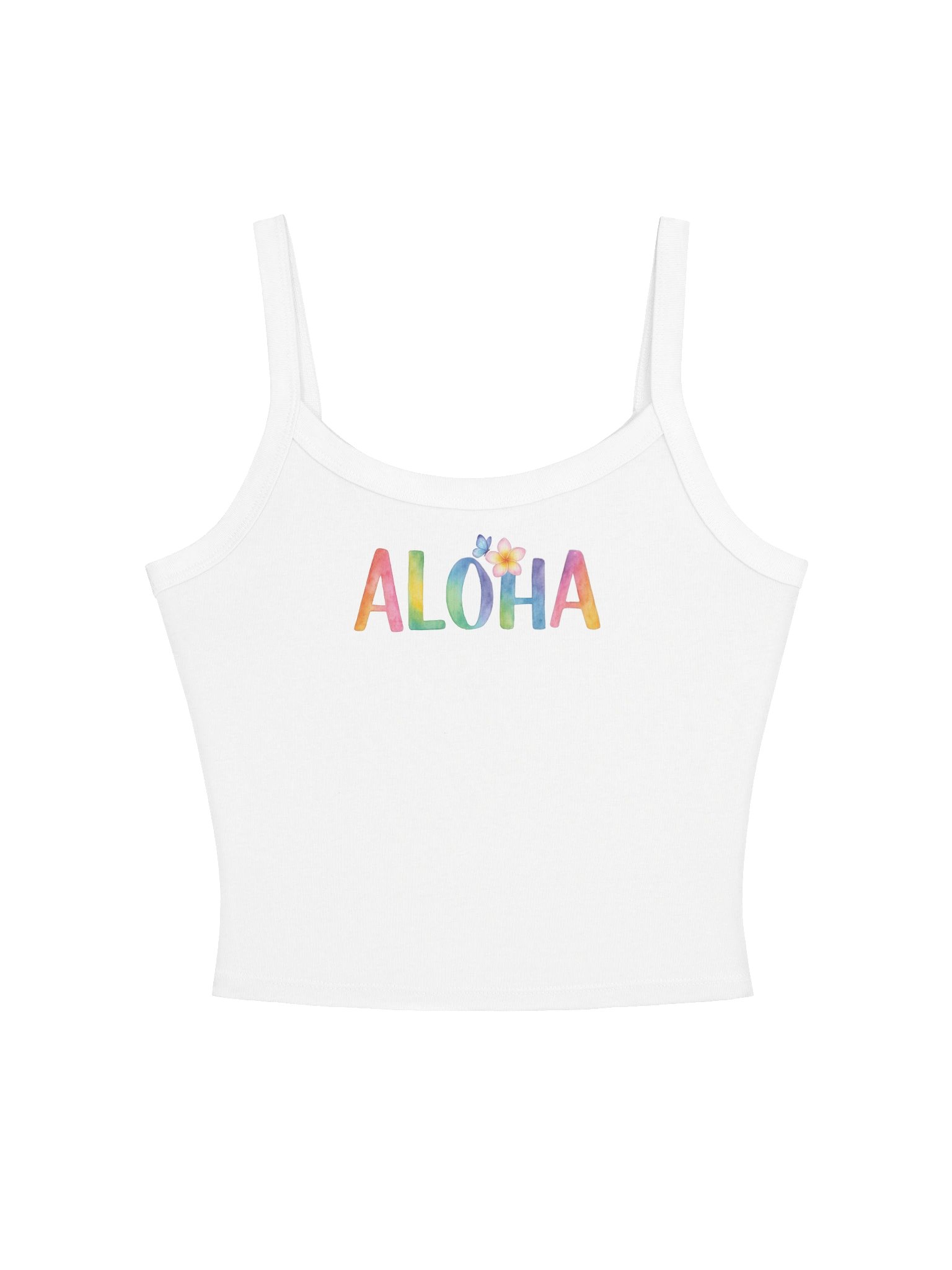 ALOHA Floral Watercolor Micro-Rib Tank product image (1)