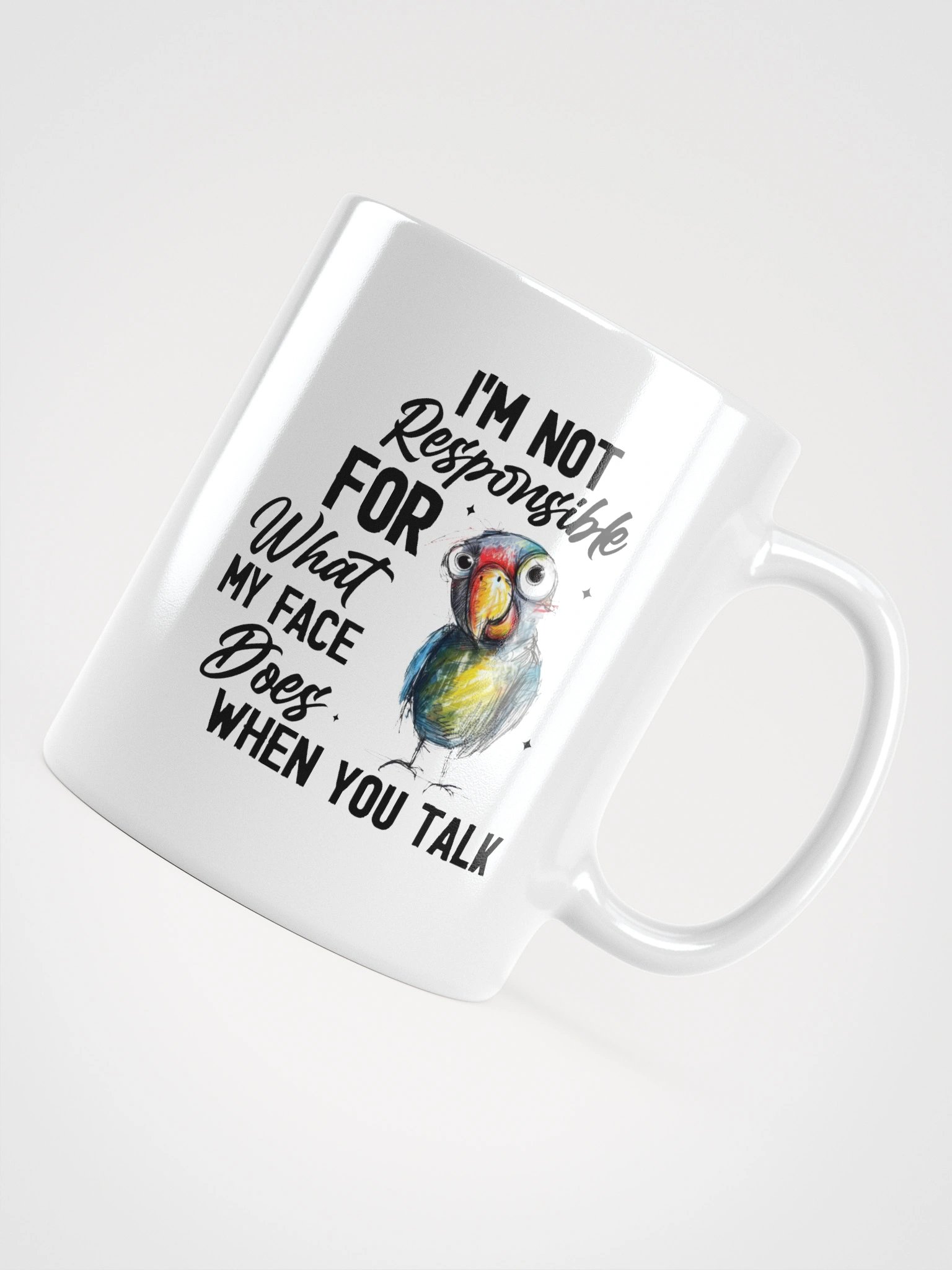 Parrot Not Responsible Glossy Mug product image (10)