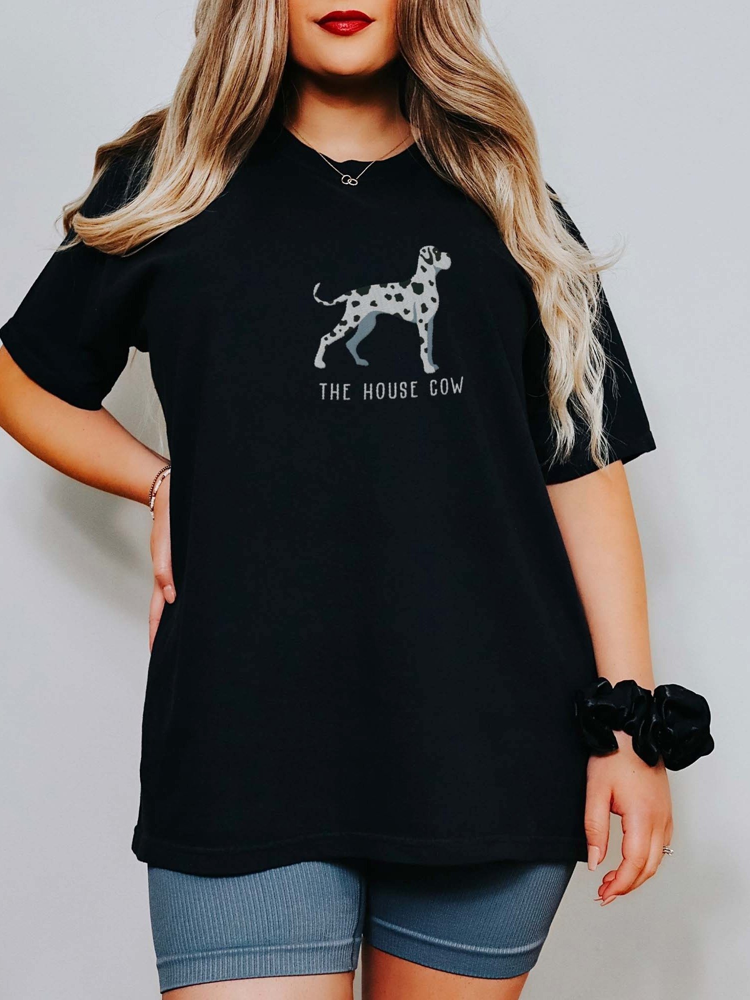 The House Cow T-Shirt(Embroidered) of a Great Dane(Harlequin) product image (2)