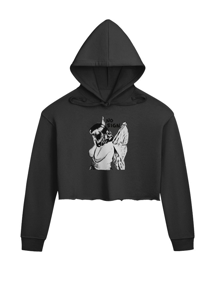 "NO SIGN" cropped women's hoodie product image (2)