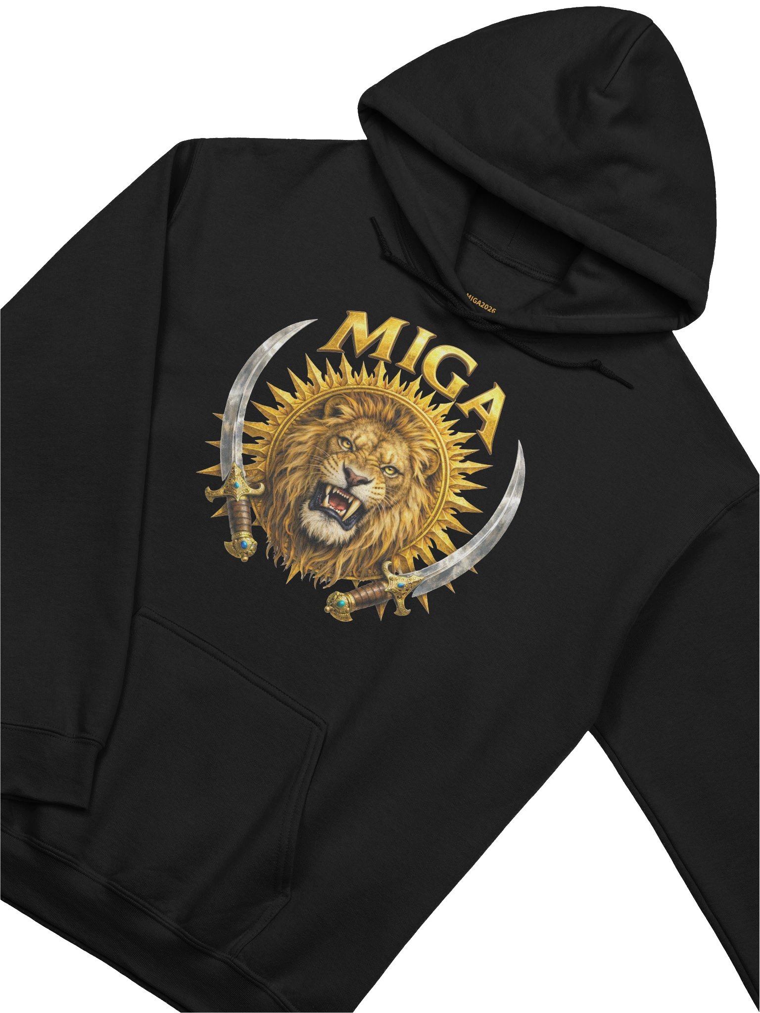 MIGA Lion Head Gold Unisex Hoodie product image (3)