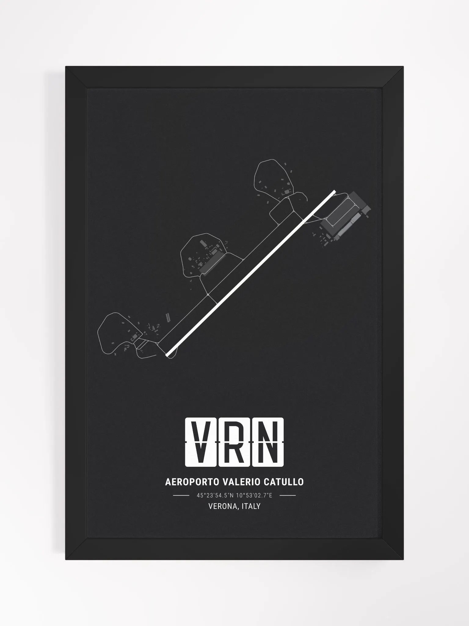 Framed Airport VRN Premium Map On Matt Paper product image (1)