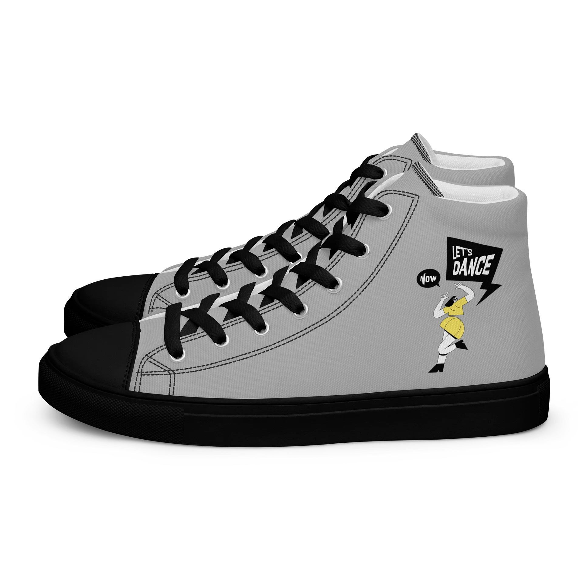 Retro Vibes High Top Canvas Shoes product image (1)