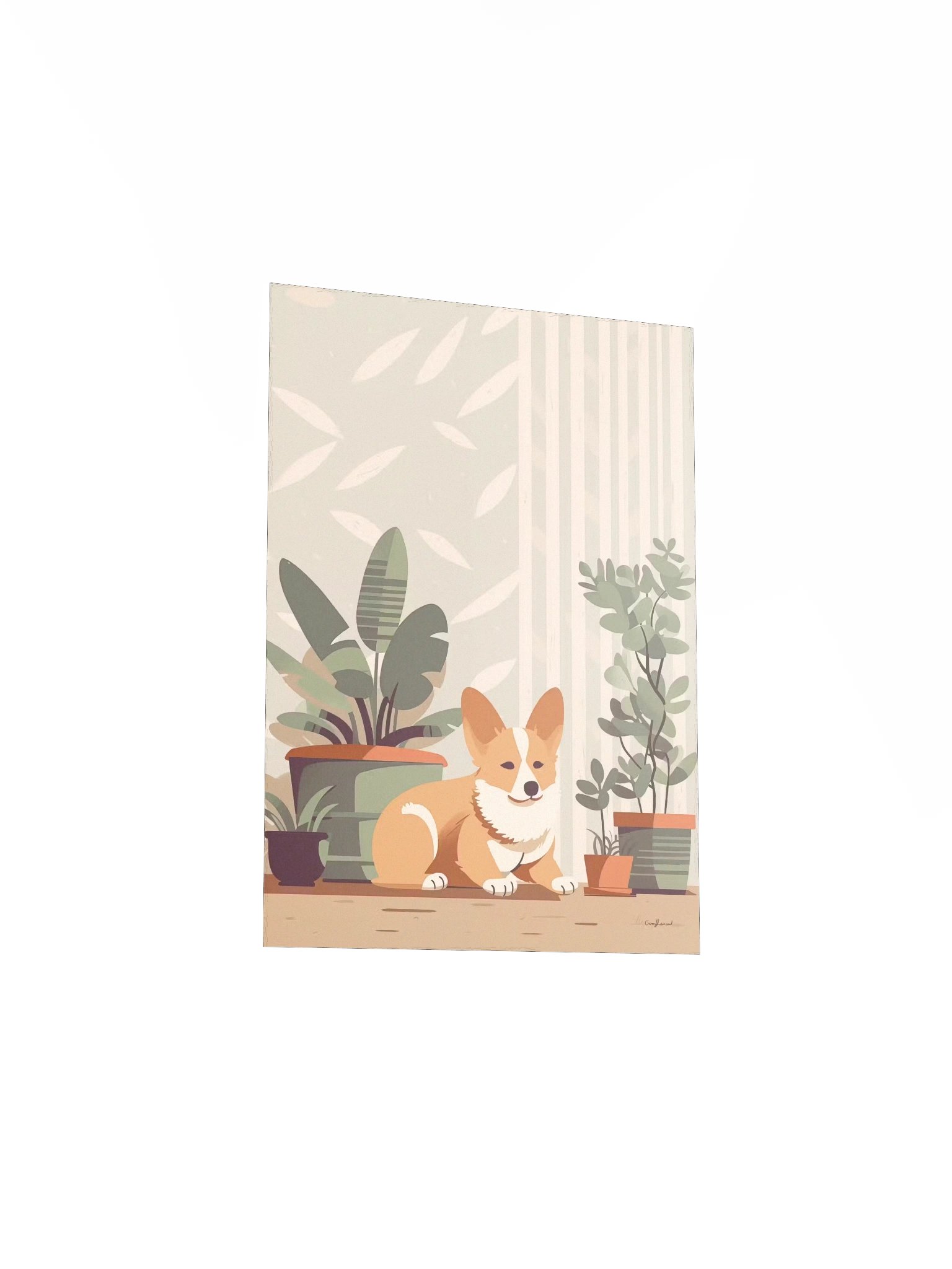 Corgi Plant Corner Poster product image (22)