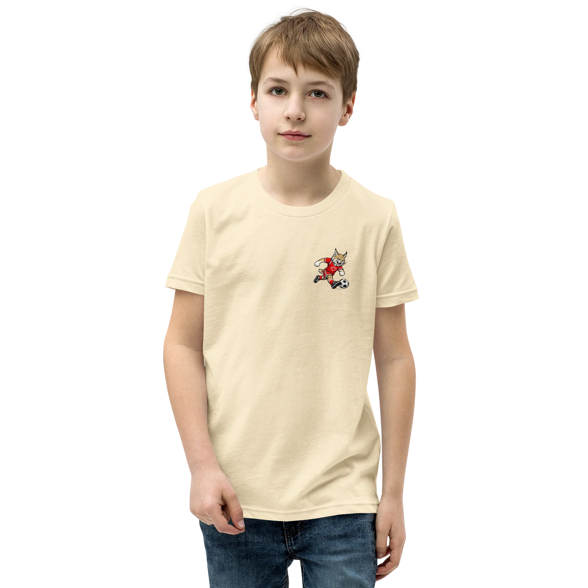 Lynx Soccer Player T-Shirt for Kids | The Wild Games product image (17)