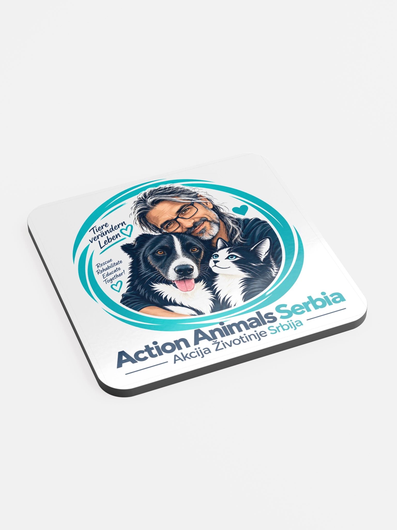 Tiere verändern Leben – Korkuntersetzer | Action Animals Serbia product image (2)