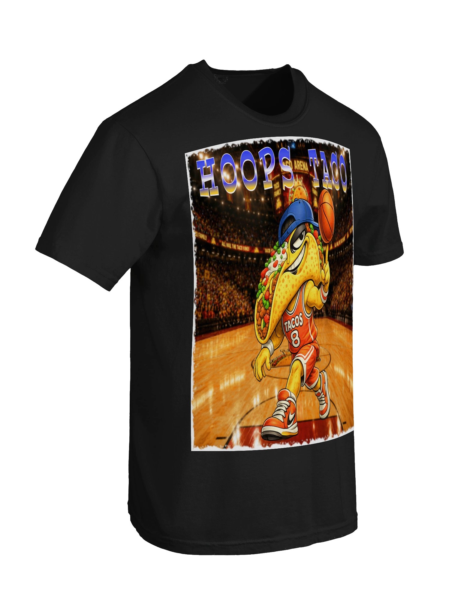 Hoops Taco Basketball Poster Tee - The Taco family product image (69)