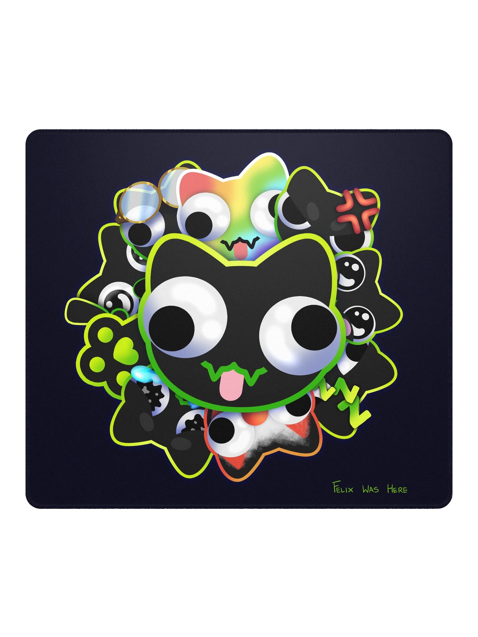 Mousepad Large - DerpBurst on Navy Blue product image (2)
