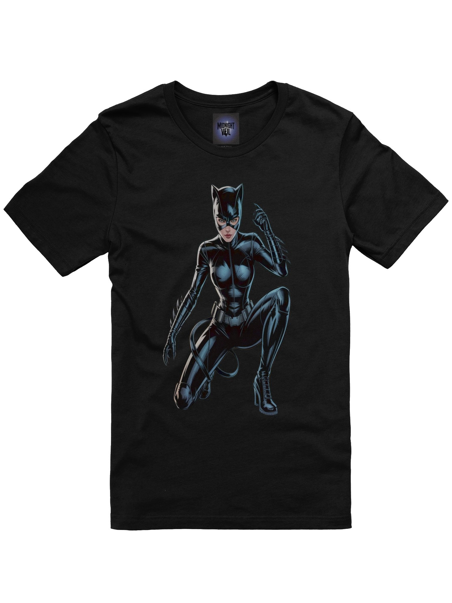 Clawed Eclipse: Catwoman's Nocturnal Pounce T-Shirt product image (3)