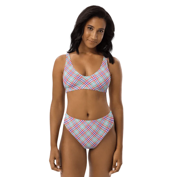Purple, Pink, and Blue Plaid Bikini product image (1)
