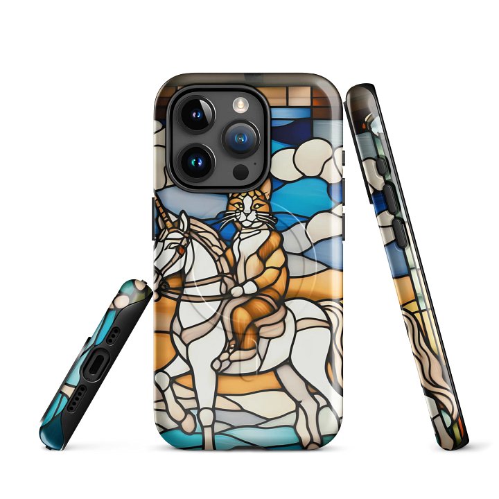 Whimsical Cat Riding Unicorn iPhone® Tough Case product image (3)