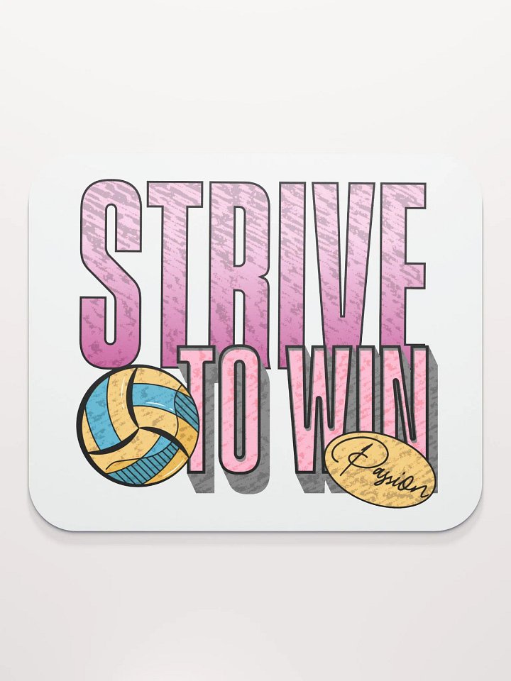 Strive To Win Passion Volleyball Mouse Pad product image (2)