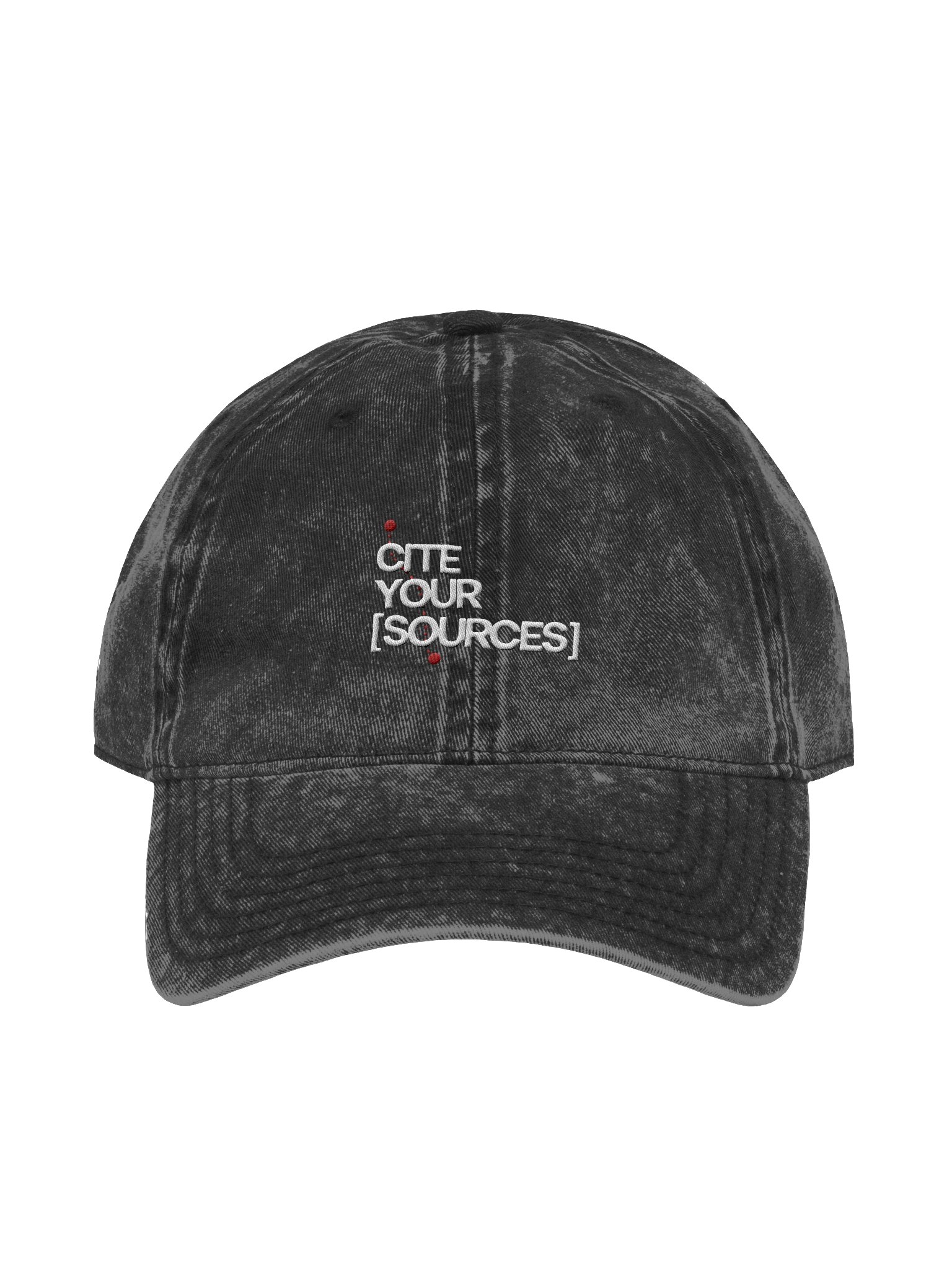 The "Cite Your Sources" Washed Out Dad Cap product image (1)