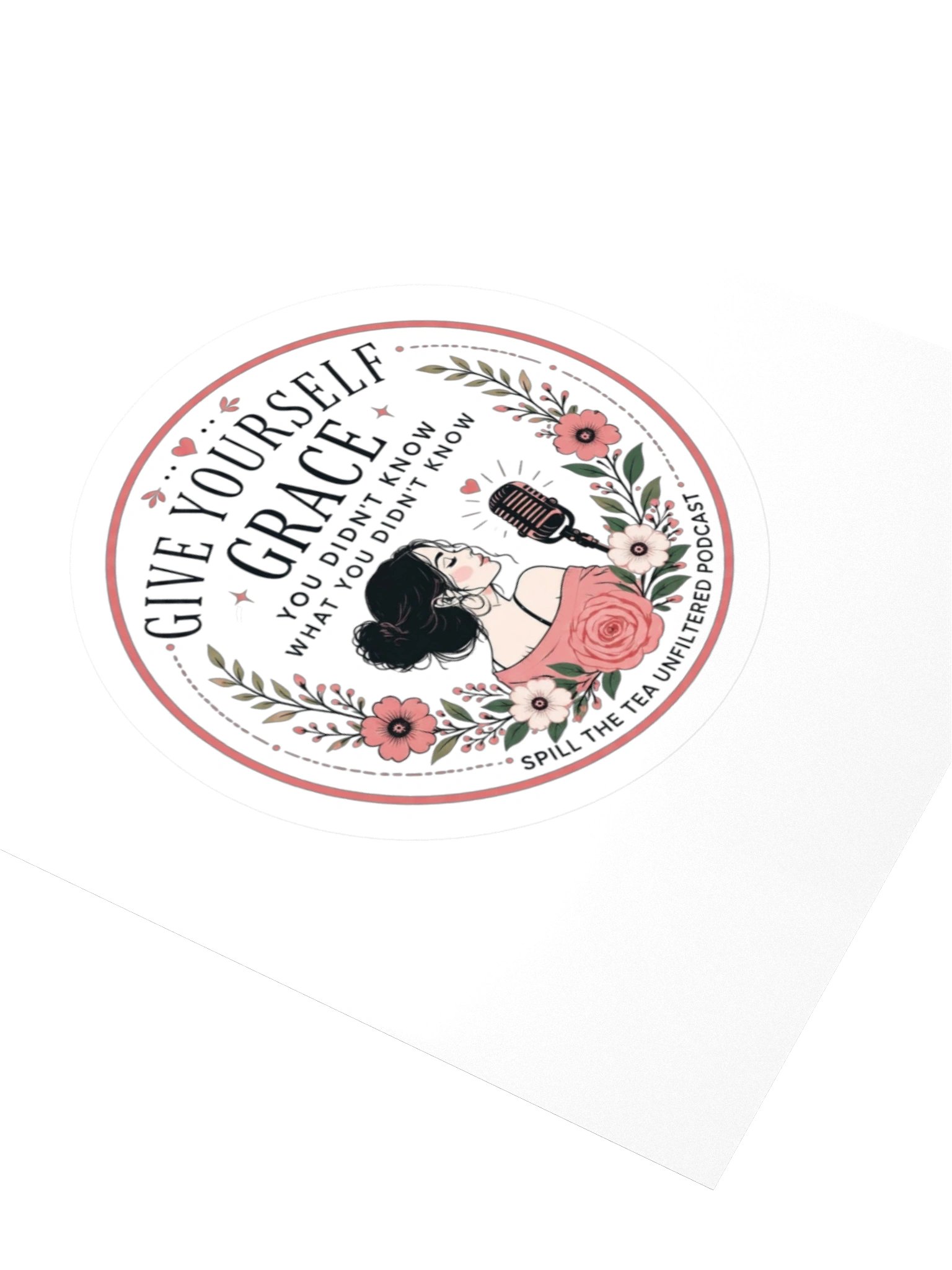 Give Yourself Grace Podcast Kiss Cut Sticker product image (3)