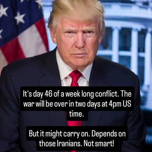 News just in from the White House.....