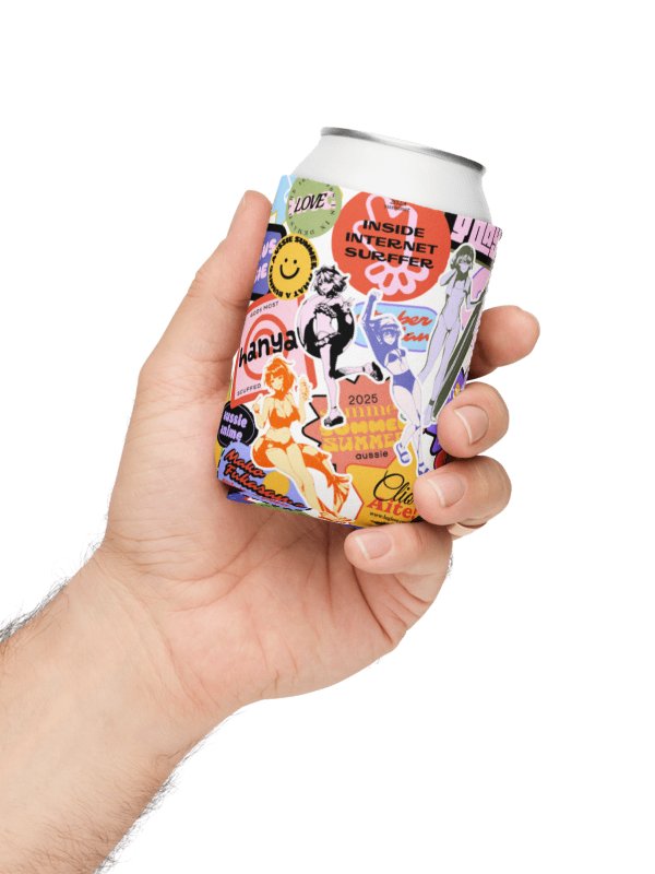Stickerbomb Stubbie Holder / Can Cooler product image (2)