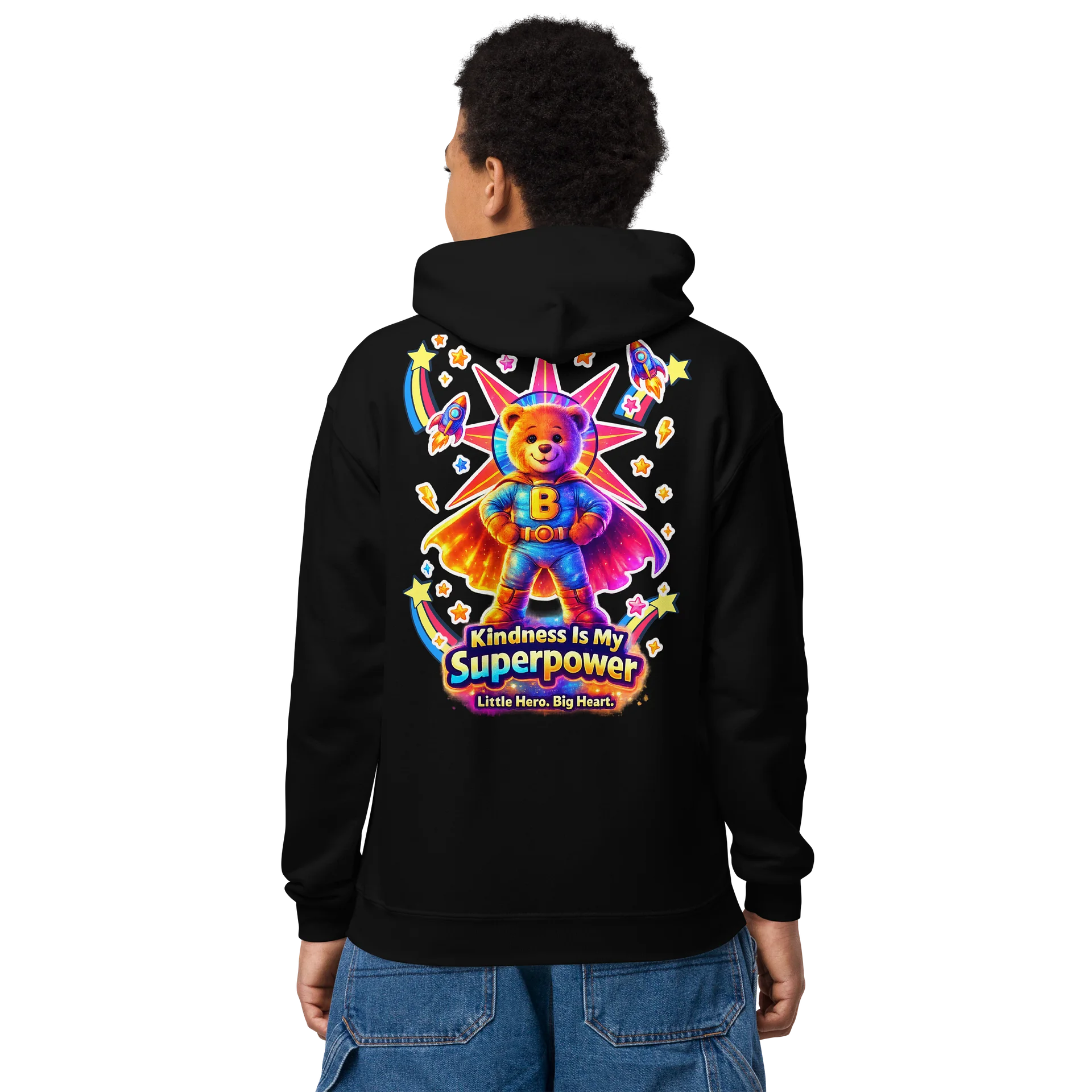 Bobzie™ Superhero Hoodie – Kindness Is My Superpower by FayzieBobs product image (4)