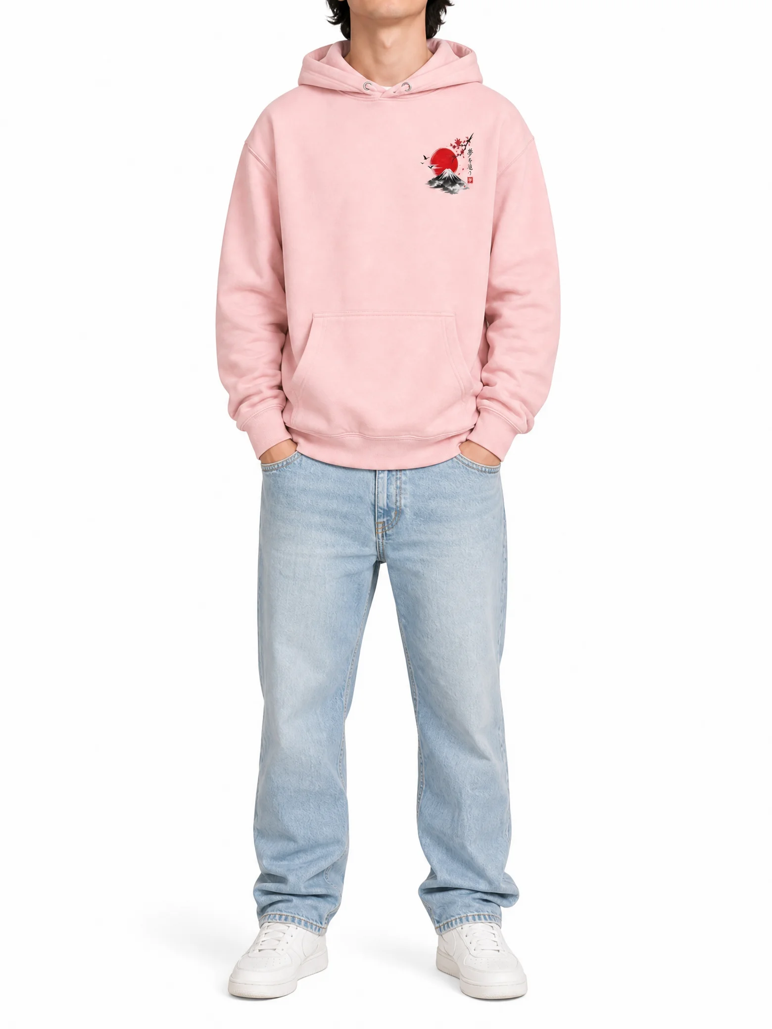 Japanese Mount Fuji & Rising Sun Hoodie | Bonsai Art product image (4)