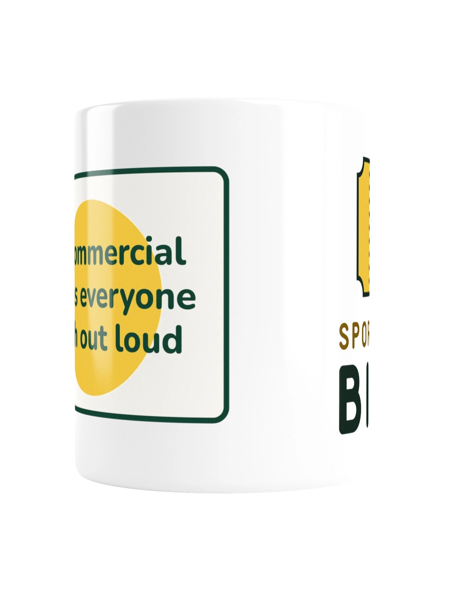 TV commercial makes everyone laugh mug product image (2)
