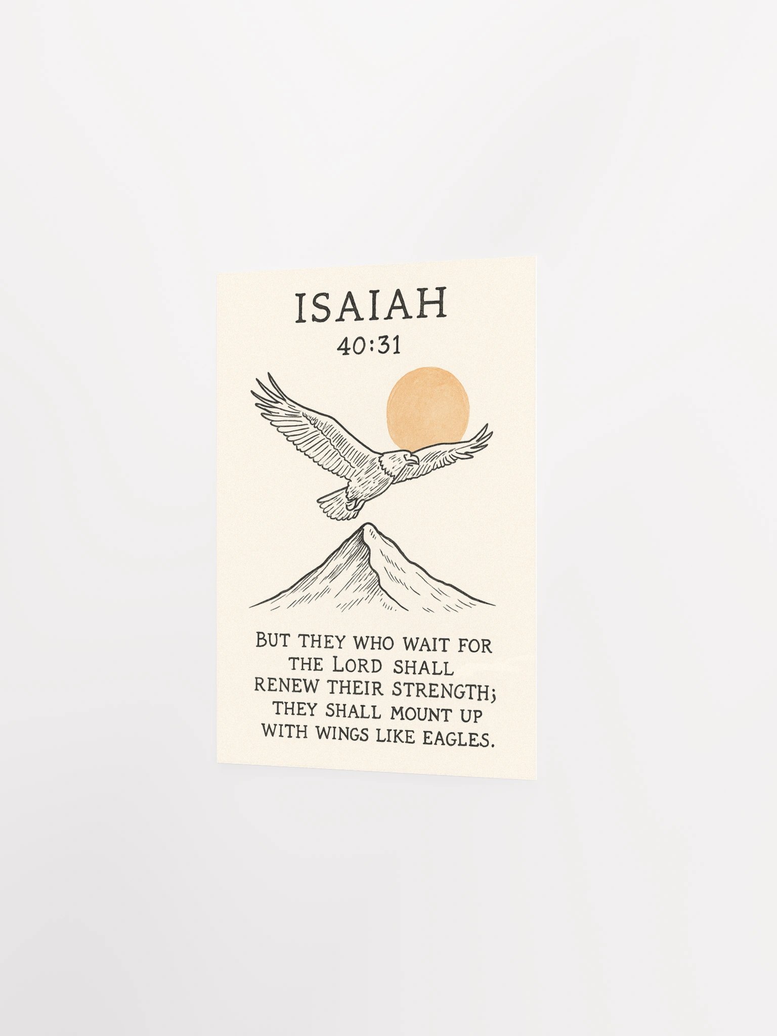 Isaiah 40:31 Christian Poster – They Shall Mount Up With Wings Like Eagles Scripture Wall Art product image (5)
