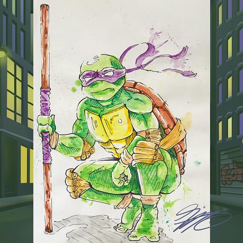 Watercolour print series coming soon!!.
.
.
#watercolour #tmnt #teenagemutatninjaturtles #donatello #sketch #drawing #art #ar...
