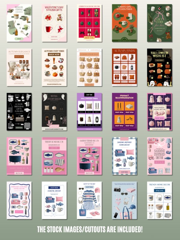 Pinterest Canva Home Decor Moodboard Templates product image (4)